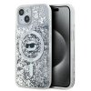 Karl Lagerfeld KLHMP14SLGCHSGH iPhone 14 / 15 / 13 6.1 hardcase transparent Liquid Glitter Choupette Head Magsafe